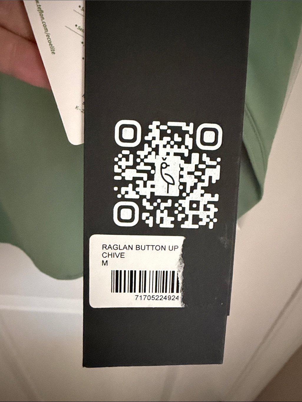 Nwt | A. Putnam Raglan Button Up Shirt Top In Chive Green Size Medium M $198 — image 8 of 8